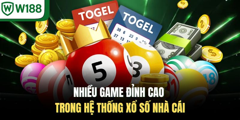 Nhiều game đỉnh cao trong hệ thống xổ số nhà cái 